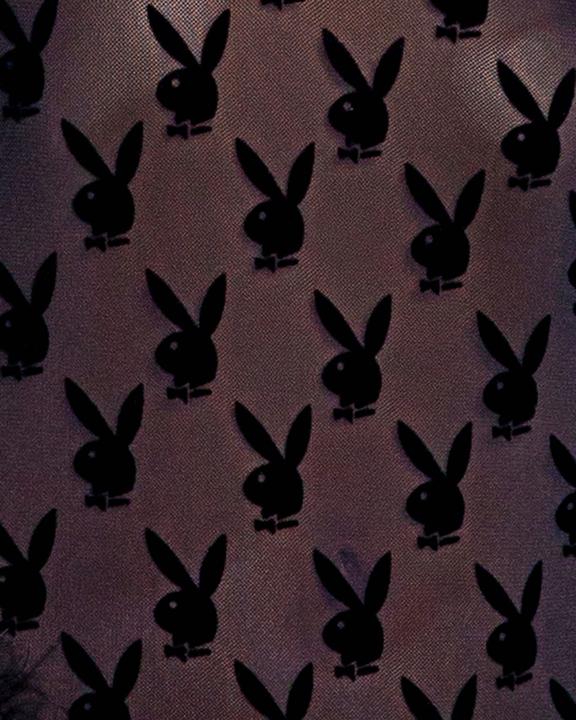 Actual product image Playboy Lingerie - Bunny Noir Slip Dress (S/M)