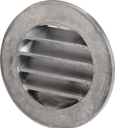 Actual product image Lindab Jalousirist YGC 200 i støbt aluminium med spurvenet til montage på ydervaeg. Til indtag og afk