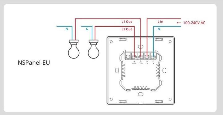 Actual product image Sonoff NSPanel Smart WiFi Wall Switch with LED Control Panel, Thermostat and Switch Functions