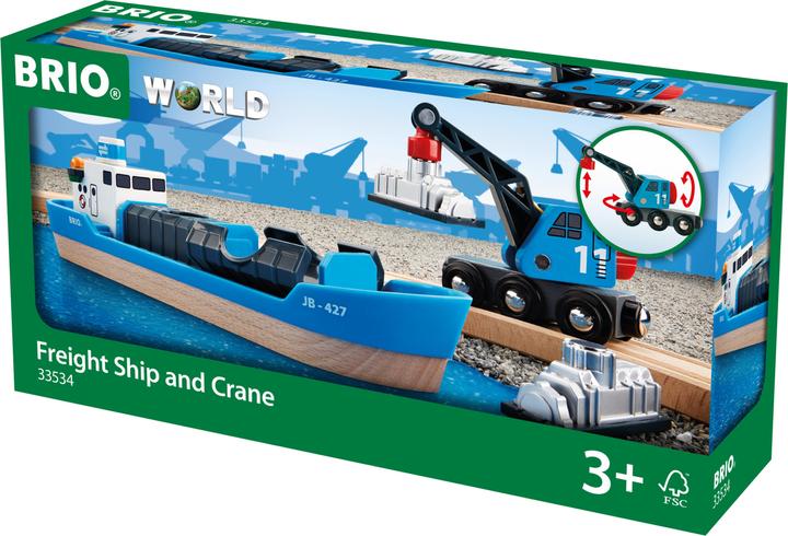 Actual product image Brio Container ship with crane truck
