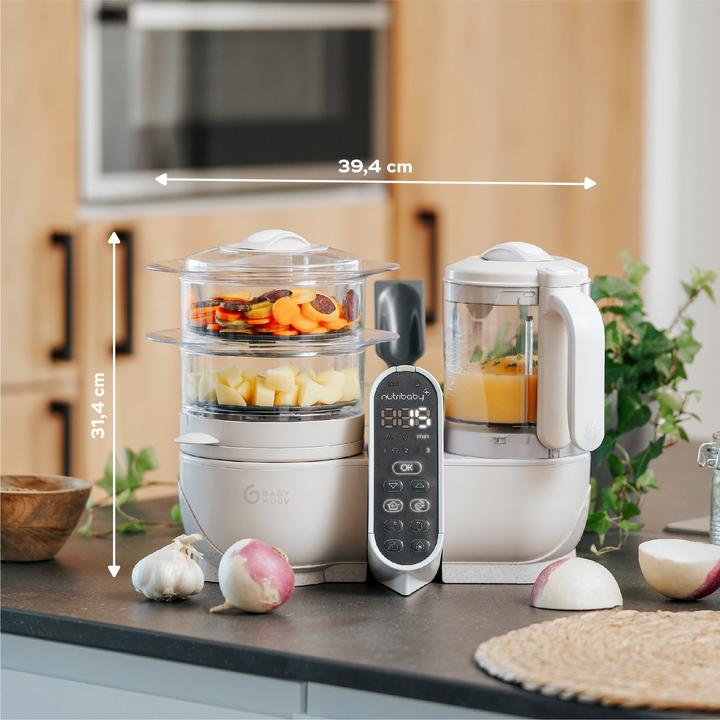 Actual product image Babymoov Nutribaby(+) Mineral beige 6-in-1 multi-purpose baby food processor