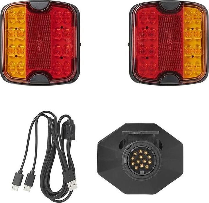 Actual product image ProPlus Taillight set LED with magnet wireless (Bluetooth) 13-pin