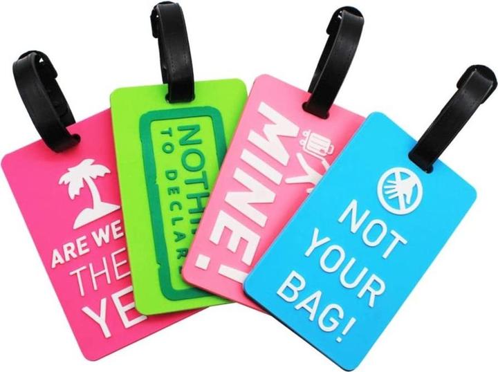 Image du produit Noya Kofferanhänger Gepäck-Etiketten Luggage Tag mit Adressschild - NOT YOUR BAG (4er Set) (Cadenas + étiquette pour bagage)