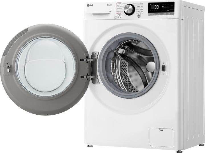 Actual product image LG F2R7S09TSWC Slim 9" front loading washing machine (9 kg, Left)