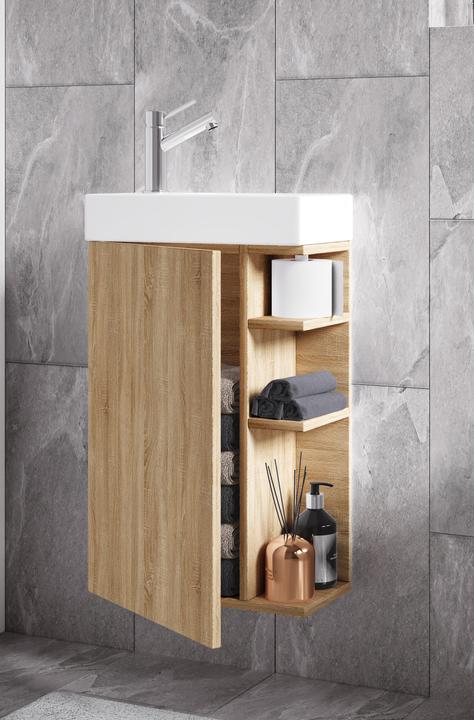 Actual product image VCM 2-piece Bathroom Furniture Set Guest WC Guest Bathroom Washbasin Small Narrow Lumia