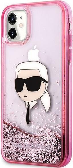 Produktbild Karl Lagerfeld KLHCN61LNKHCP iPhone 11/ XR różowy/pink hardcase Glitter Karl Head (Apple iPhone 11)