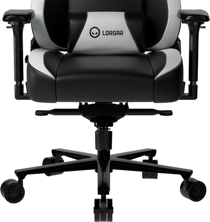 Actual product image Lorgar gaming chair, 1.8 mm thick robot welding metal frame, 5 Star aluminium base, Carbonized class-