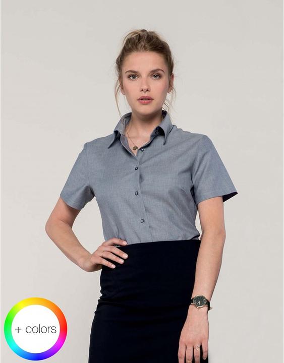 Image du produit Russell Collection Easy Care Blouse Oxford manches courtes (S)