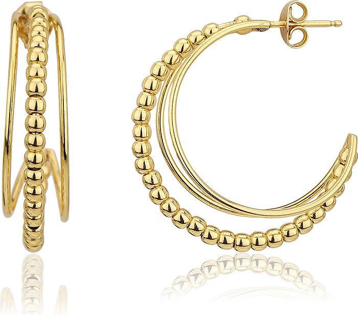 Immagine prodotto Leyda Boucles D'Oreilles Créoles (placcato oro 750 / oro 18 K, Argento 925)