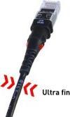 Produktbild PatchSee Patchkabel ThinPATCH Cat 6A, U/UTP, 6.1 m, Schwarz (U/UTP, CAT6a, 6.10 m)