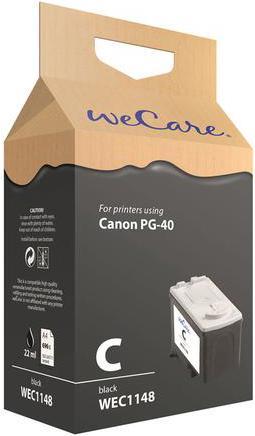 Produktbild Wecare Patrone für CANON Pixma iP1600/2200, Mp 140/460 (PG-40) schwarz, 16 ml, 580 Seiten