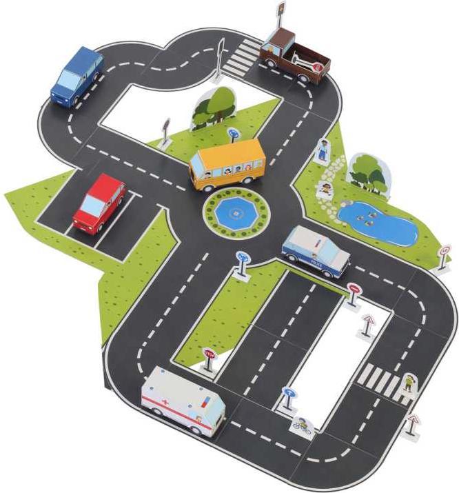 Produktbild Pukaca Papierspielzeugset. Fahrzeuge auf Strasse (Deutsch)