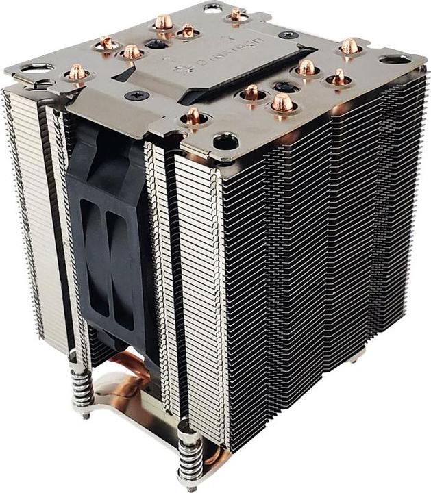 Actual product image Dynatron A49 AMD AM4 AM5 Cooler 4U Heatpipes with Aluminium Socket and Aluminium Fin Stack Active (130 mm)