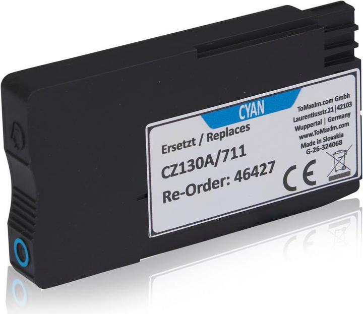 Produktbild Inkadoo Druckerpatronen kompatibel zu HP CZ130A / 711 Tintenpatrone, cyan Cyan (C)