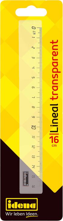Immagine prodotto Idena Righello 16 cm in plastica trasparente (16 cm)