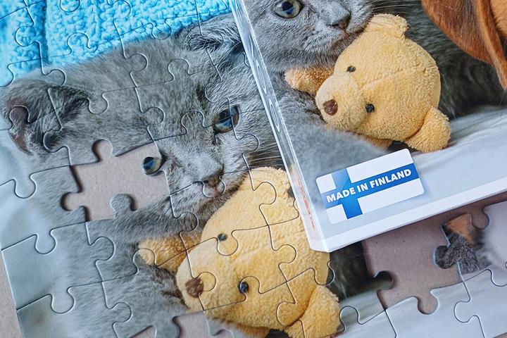 Image du produit Selecta Spielzeug Puzzle Gentil chaton et chien endormi, 100 pièces. (100 pièces)