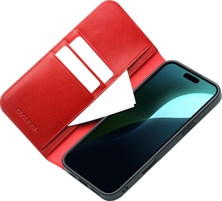 Actual product image QiAlino Flip Matt Wallet case (Apple iPhone 16 Plus)
