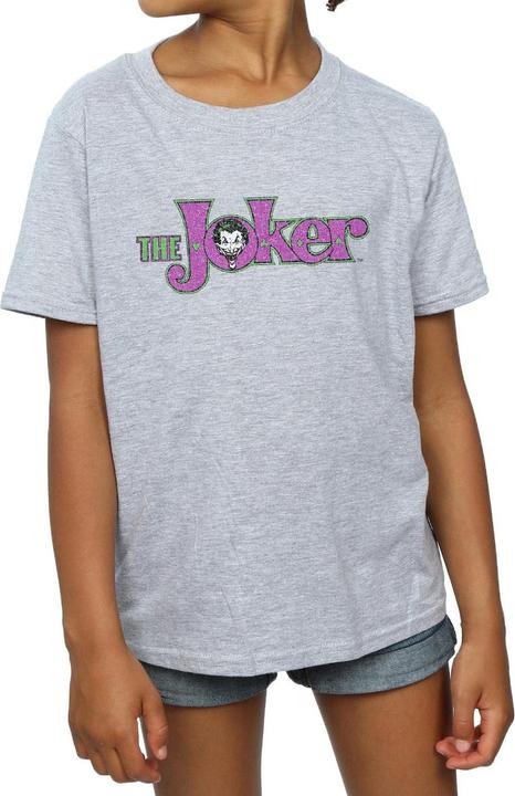 Actual product image Girls The Joker Crackle Logo Cotton T-Shirt (152, 158)