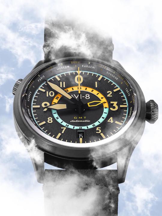 Produktbild AVI-8 AV-4120-04 Wingman Worldtimer GMT (Fliegeruhr)