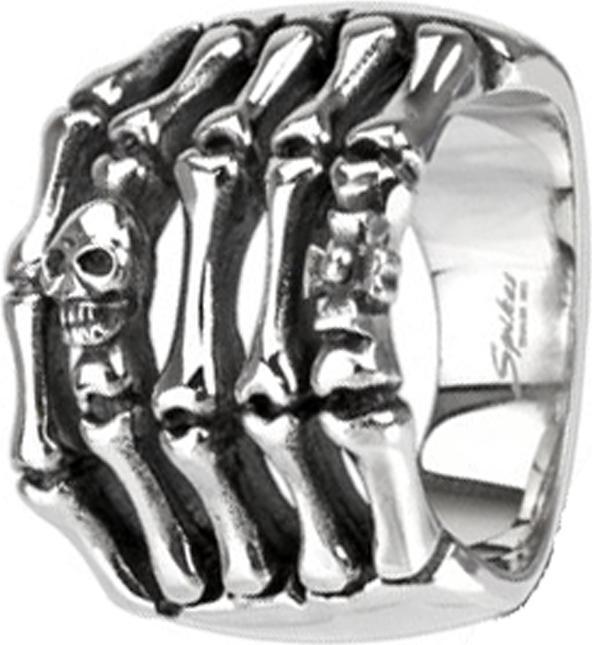 Actual product image Star Piercing Ring silver skeleton hand (without brass, Titanium G23)