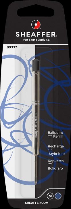 Produktbild Sheaffer Kugelschreibermine T-Style Medium Schwarz Blister (Nachfülleinheit, Schwarz)