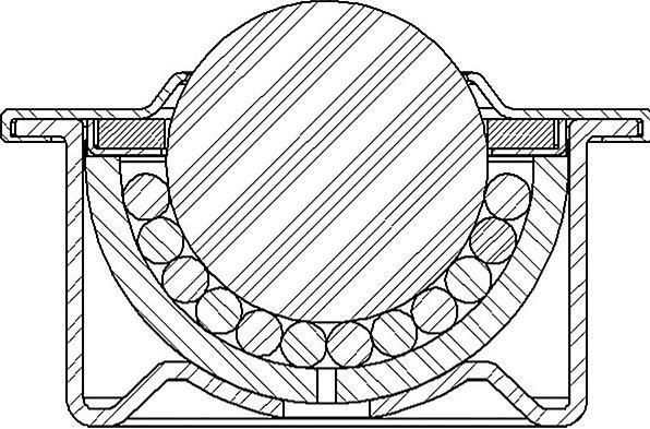 Image du produit kaiserkraft Unité de transfert à billes avec boîtier et collier en tôle d'acier