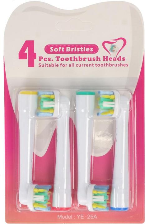 Produktbild AccuCell Zahnbürstenkopf Deep Cleaning Brush für elektrische Zahnbürsten von Oral-B, 4 Stück (4 x)
