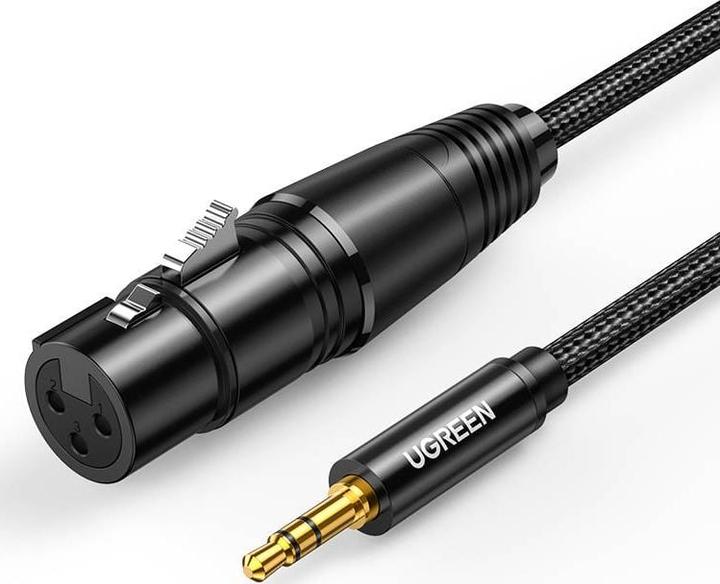 Actual product image Ugreen AV131 Female XLR cable for jack 3.5 men - 2m (black) (2 m)
