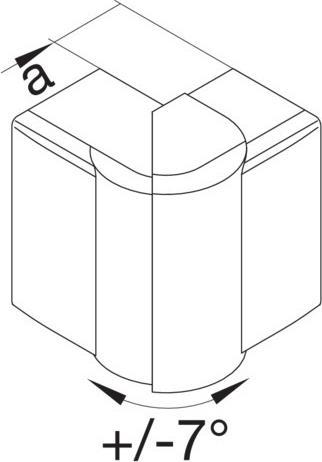 Image du produit Hager TEH LFF3006039016 Angle ext. ajustable sans halogène pour LF/LFF 30x57mm blanc trafic
