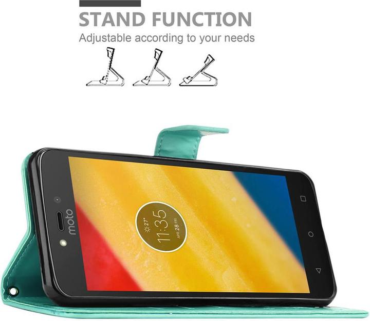 Actual product image Cadorabo Flower Book Cover (Motorola Moto C Plus)