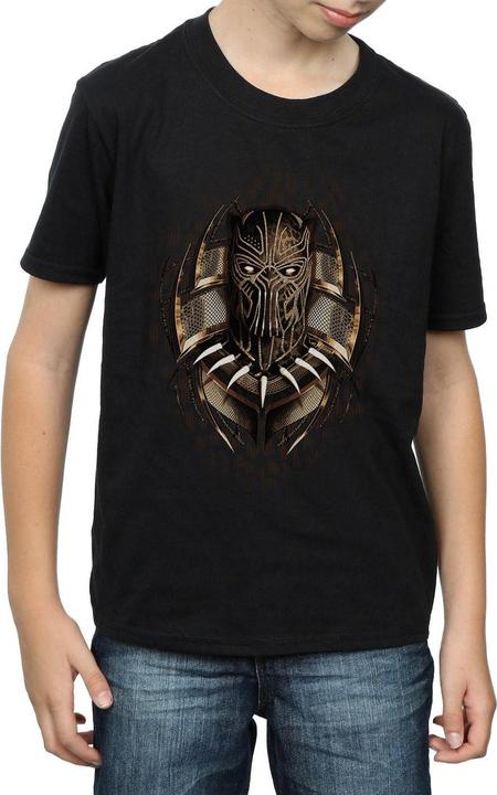 Actual product image Boys Black Panther Gold Killmonger T-Shirt (140, 146)