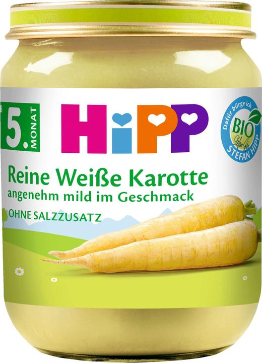 Image du produit Hipp Légumes biologiques, Carotte blanche pure, sans sel ajouté (125 g)