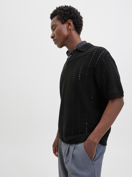 Actual product image Jack & Jones Jorparos Knit Easter Ss Crochet Polo (M)