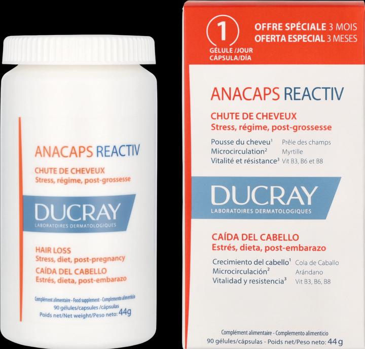 Ducray ANACAPS REACTIV Kapseln (90 Stk) (90 Stück, Kapseln, 83 g)