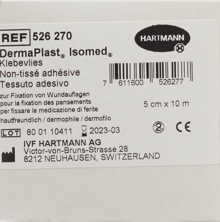 Actual product image DermaPlast Klebevlies 5cmx10m weiss (1 x)