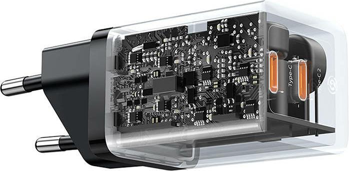 Image du produit Baseus Chargeur mural GaN5 40W, 2x USB C (Noir) (40 W)