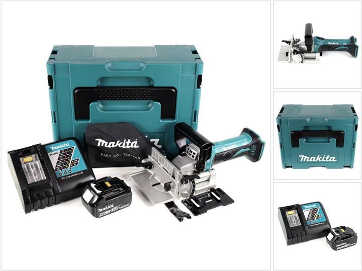 Produktbild Makita DPJ 180 RT1J 18 V Li-Ion Akku Nutfräse im Makpac + 1 x 5,0 Ah Akku + Ladegerät