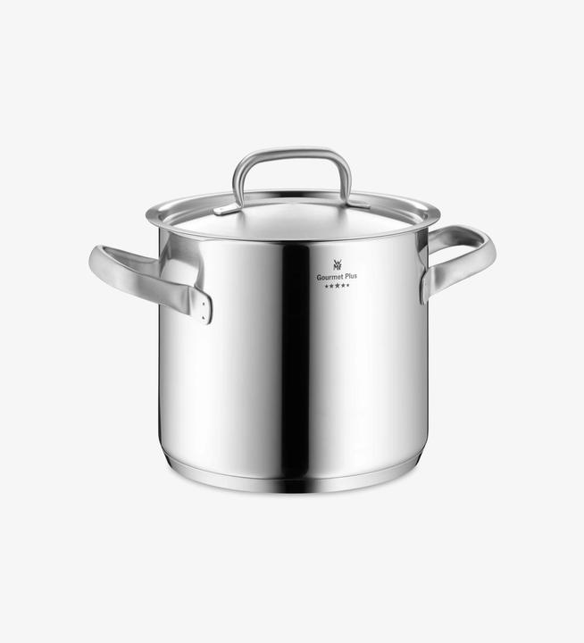 Produktbild WMF Kochtopf Gemüse- Suppentopf Induktion 24cm hoch 8,8l Gourmet Plus Edelstahl (24 cm, Kochtopf, Edelstahl)