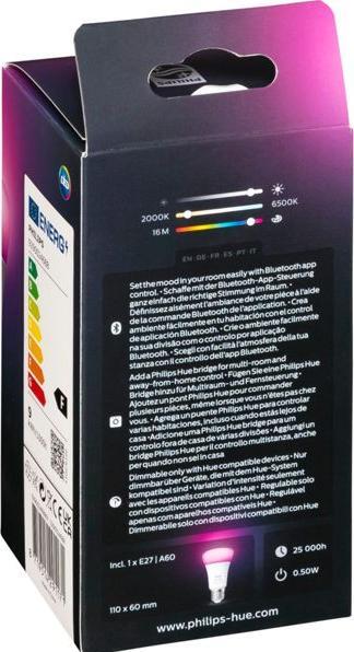 Immagine prodotto Philips Hue White & Color Ambiance BT (E27, 11 W, 1100 lm, 1 x, F)