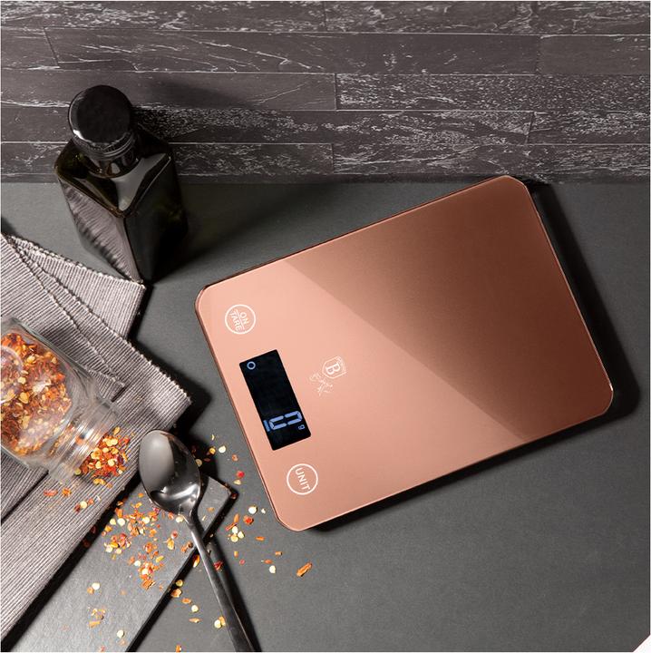 Actual product image BerlingerHaus Digital Kitchen Scale max. 5 kg Rose Gold Edition