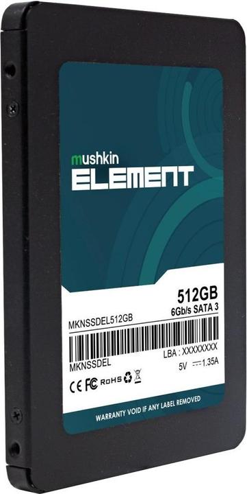 Actual product image Mushkin SSD Element 2.5 512GB SATA3 (512 GB, 2.5")