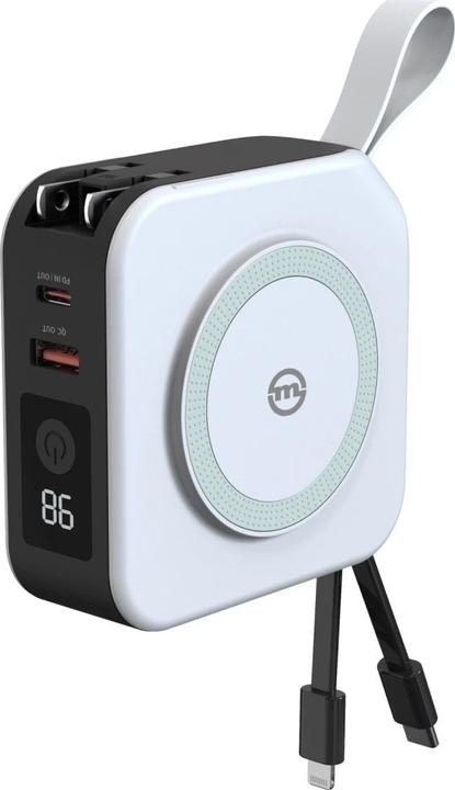 Actual product image Mobile Origin Powerbank 10 000mAh and Travel Charger - Lightning and USB-C cable - white Powerbank - Hvid - 10... (10000 mAh)