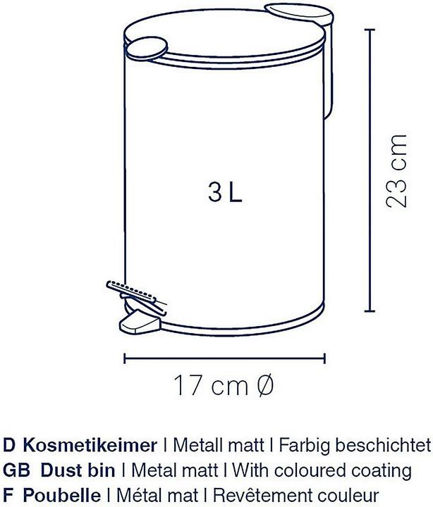 Produktbild Kela Kosmetikeimer Mats rauchblau (3 l)