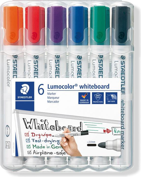 Actual product image Staedtler Whiteboard Marker Lumocolor 351 (Multicolor, 2 mm, 6 x)