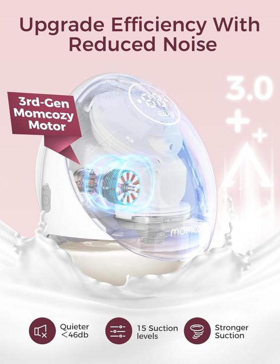 Actual product image Momcozy M9 Hands-Free Breast Pump Grey Double Packs