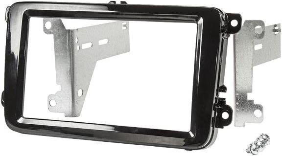 Produktbild Radioblende VW Golf, Passat, Tiguan / Seat Leon / Skoda Octavia (2 DIN Einbauset HQ Piano Black)