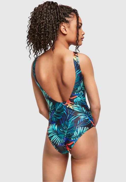 Actual product image Urban Classics Ladies High Leg Pattern Swimsuit - 12168 (XL)