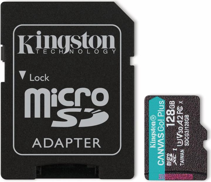 Kingston Tela Vai! Più microSD (128 GB, microSDXC, U3, UHS-I)