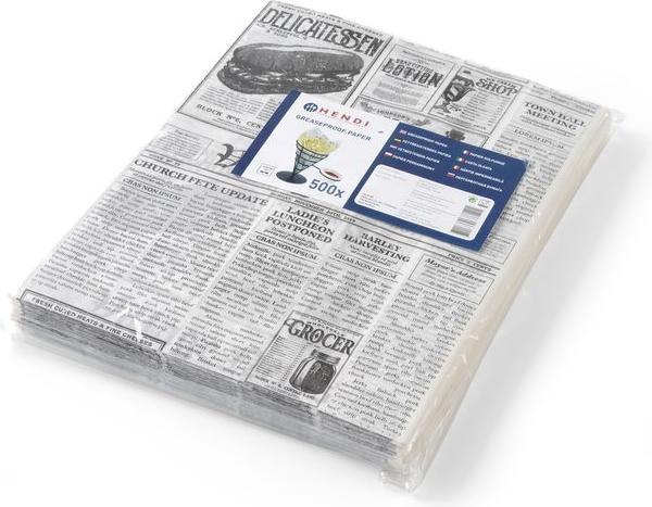 Actual product image Hendi Greaseproof paper Newspaper printing (500 Piece)