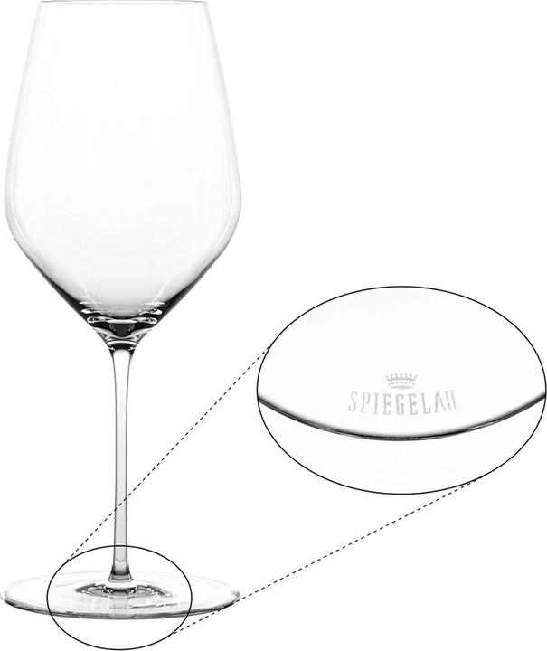 Produktbild Spiegelau Hi-Lite Bordeauxgläser + Poliertuch (65 cl, 6 Gläser, Rotweingläser)